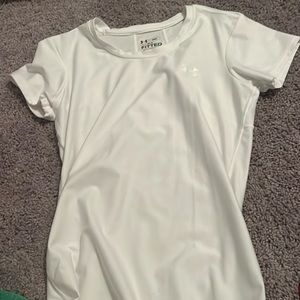 white athletic tee shirt